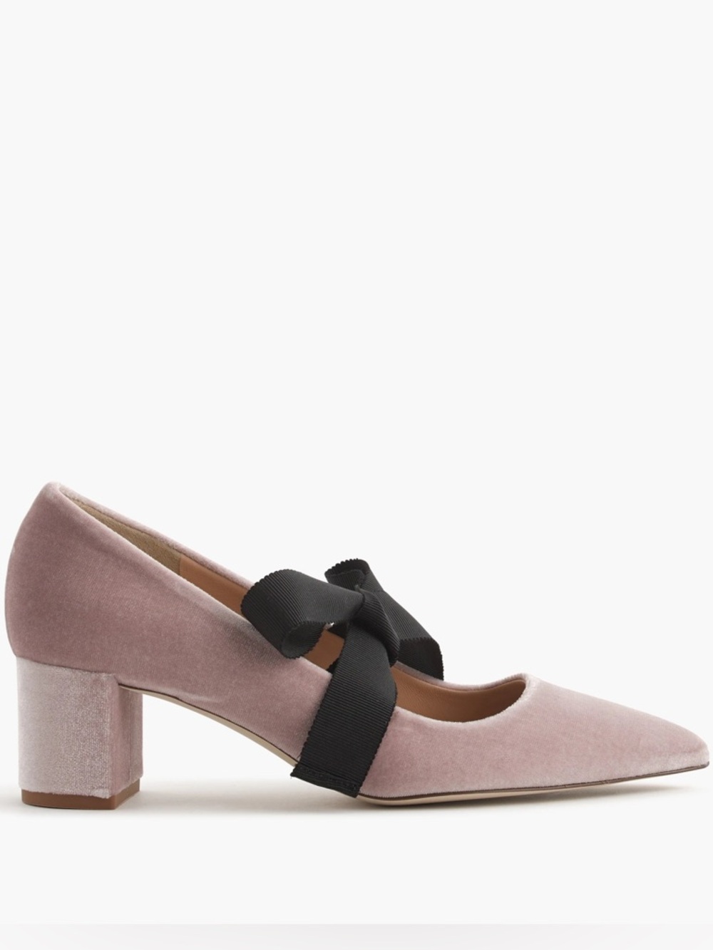 J Crew Avery Velvet Pumps With Bow
